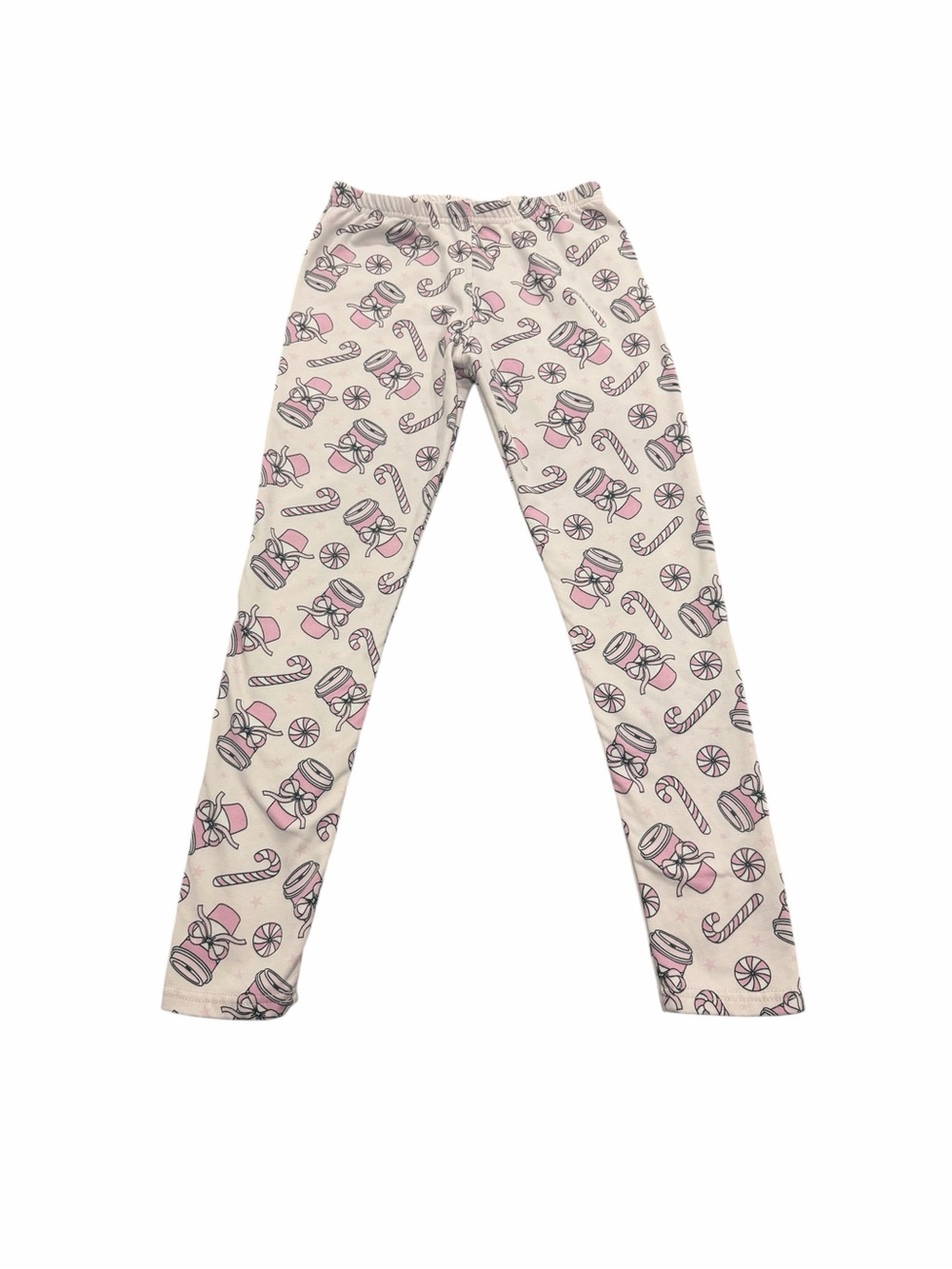 Girls Pink Candy-Print Leggings